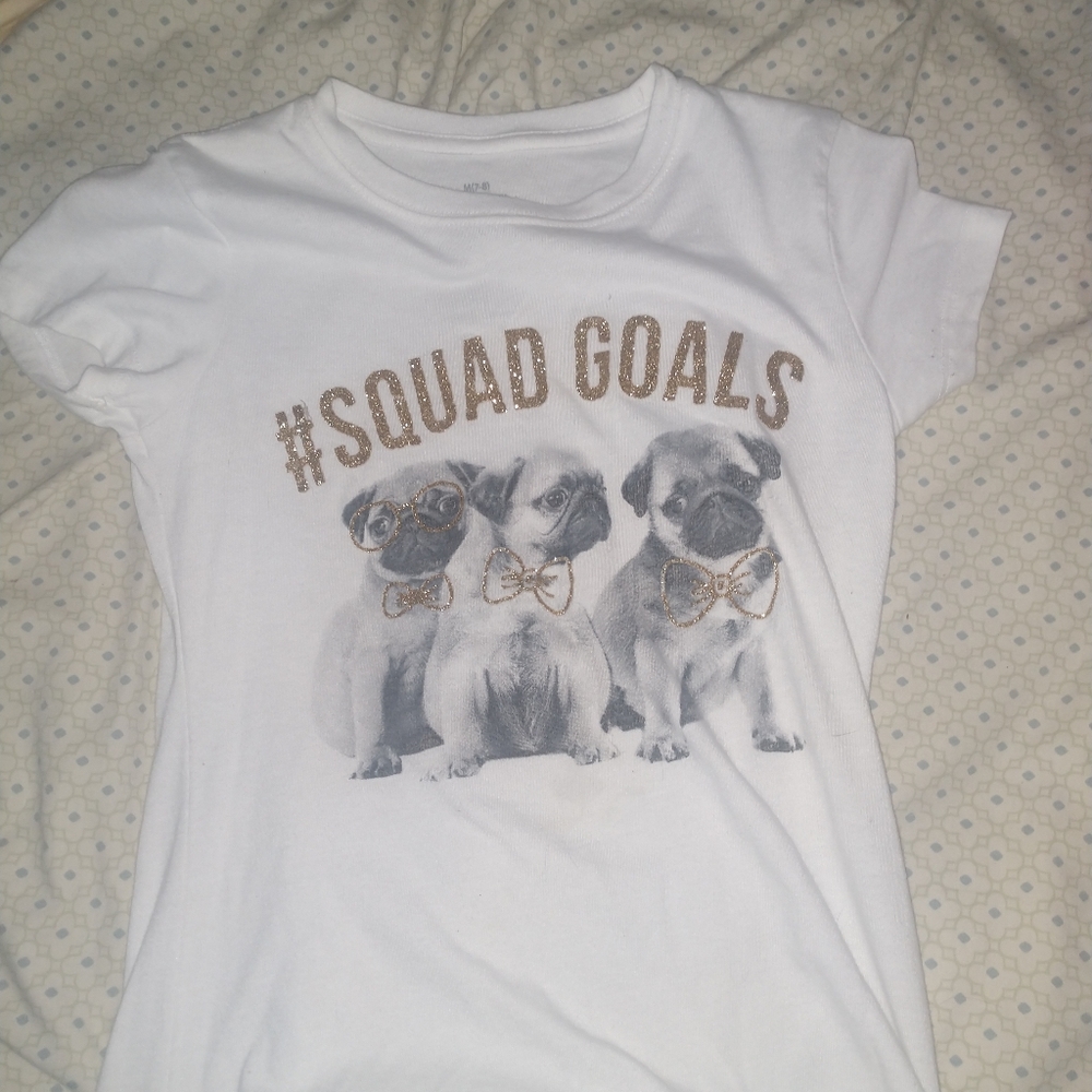 White shirt with logo